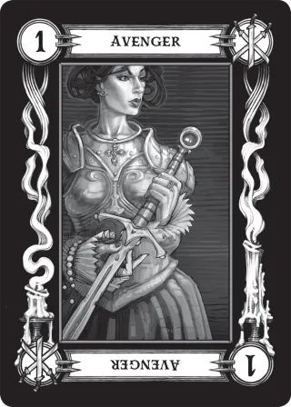 The Avenger, a card of the reading