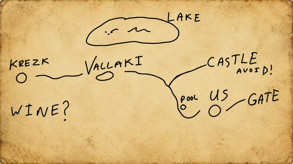 Ismark's map of Barovia, drawn for us on our second day in the village.