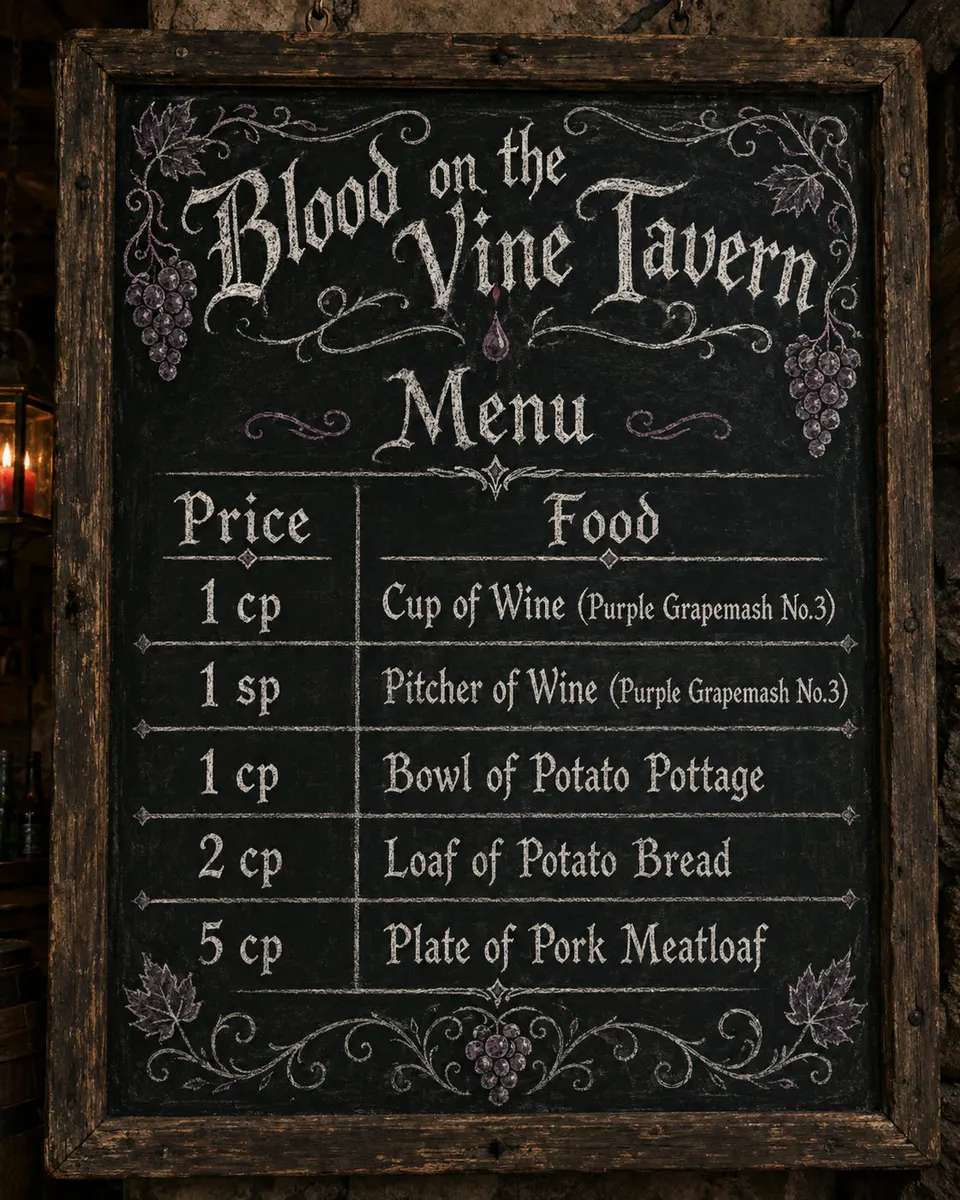 The Blood on the Vine's board.